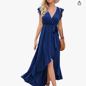 Navy wrap dress